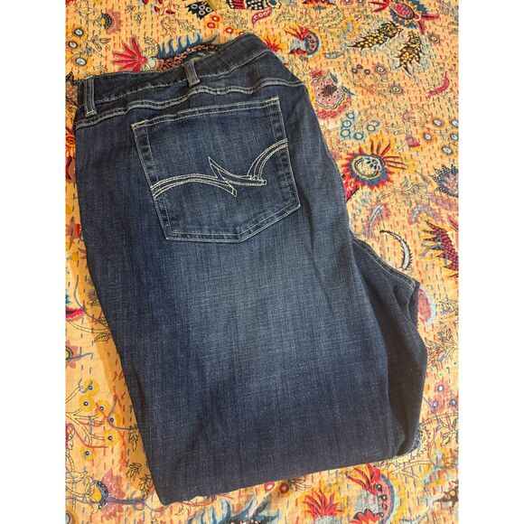 MODAMIX Jeans Women's sz24 Skinny Cropped Med-Dark Wash Stretch Zipper Ankles - Picture 8 of 15